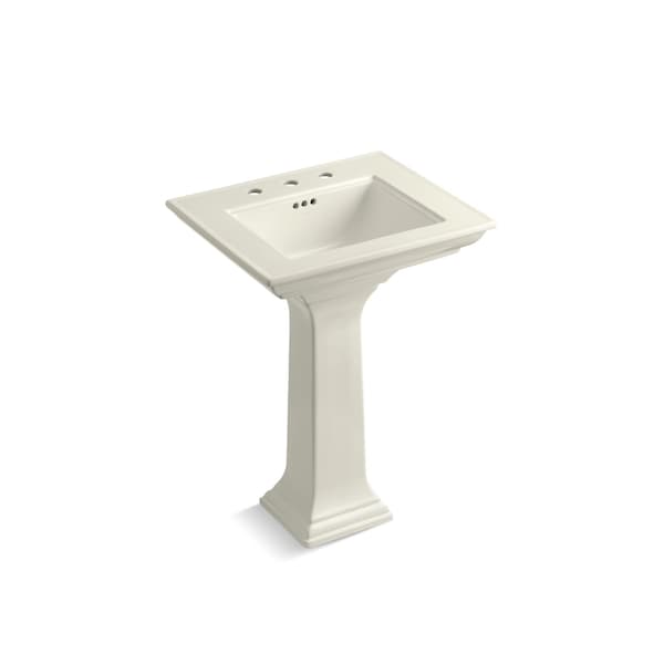Stately 24 Pedestal Bathroom Sink W/ 8 Widespread Faucet Holes
